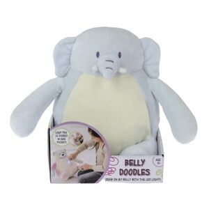 🆕 Belly Doodles Blue Elephant 11" Plush With LED Pen